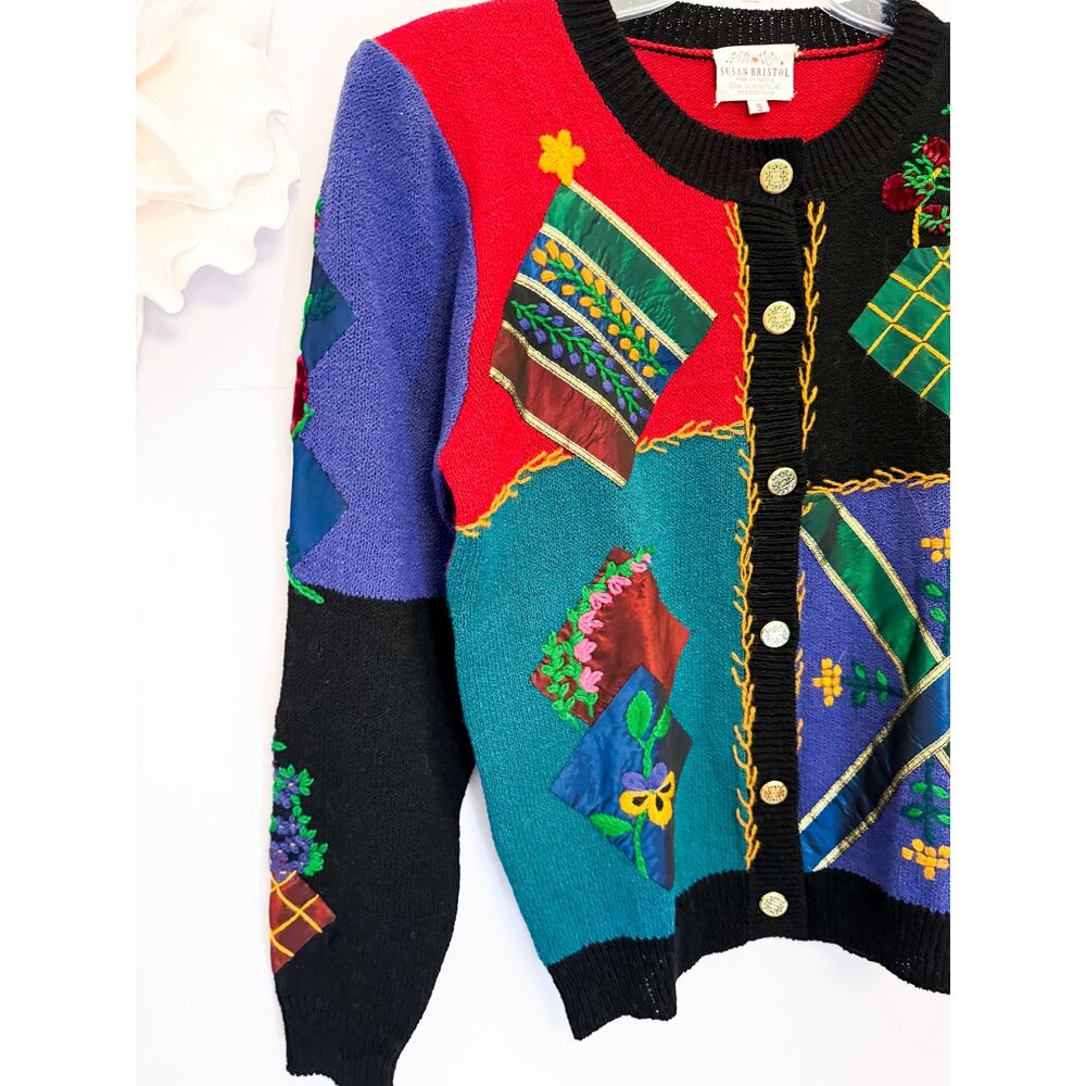 Vintage Susan Bristol Wool Blend Handknit Sweater Size Small - Picture 2 of 7